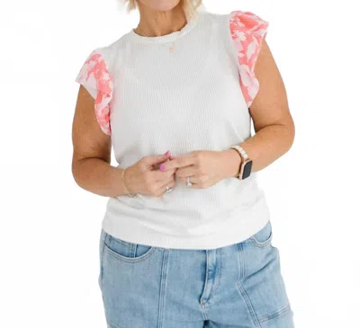 Haptics Dylan Floral Top In White