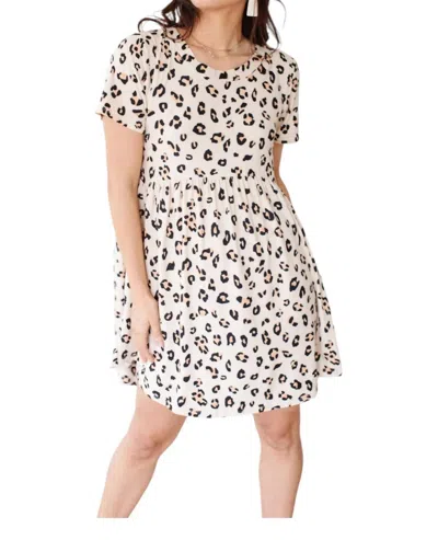 Haptics Feline Flare Day Dress In White
