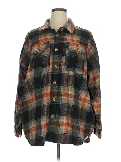 Pre-owned Haptics Fleece Jacket In Brown