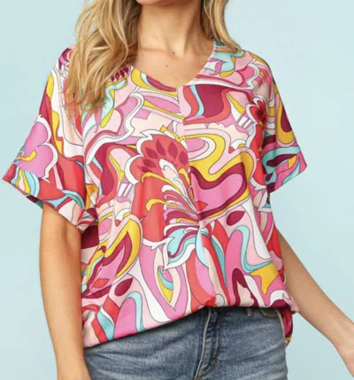 Haptics Groovy In Pink Multi