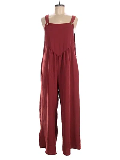 Pre-owned Haptics Jumpsuit In Burgundy