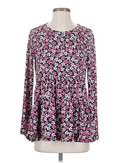 Pre-owned Haptics Long Sleeve Blouse In Pink