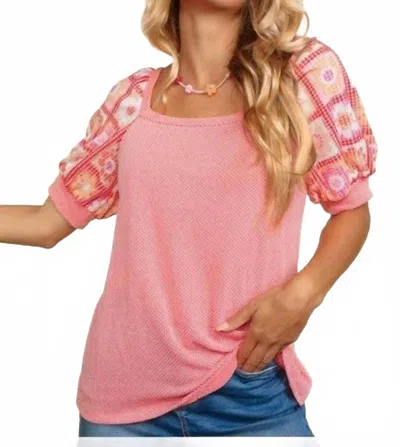 Haptics Makin' Me Happy Top In Coral In Pink