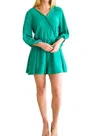Haptics Off Galavanting Romper In Green In Green