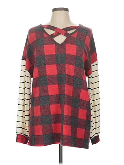 Pre-owned Haptics Pullover Sweater In Red