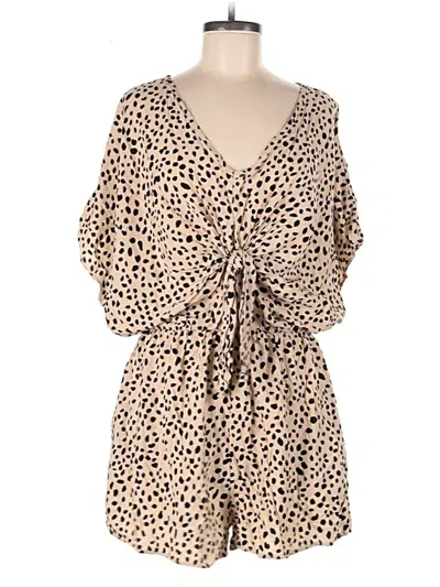 Pre-owned Haptics Romper In Tan