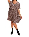 Haptics Running Wild Dress In Animal Print In Brown