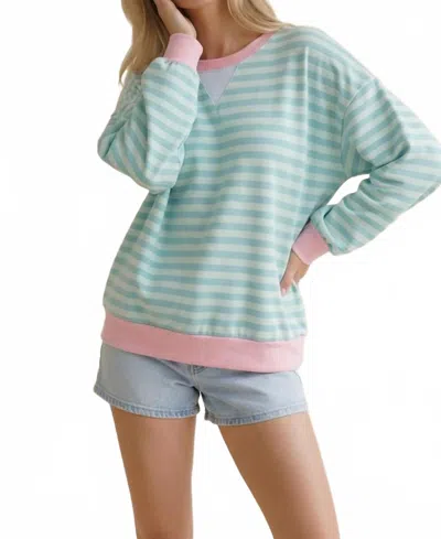 Haptics Sandra Crewneck Top In Green