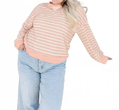 Haptics Sandra Crewneck Top In Pink