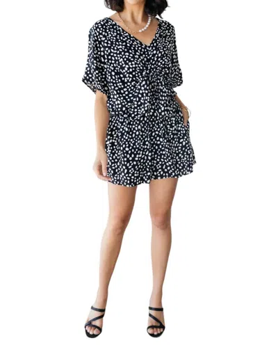 Haptics Set 'n' Sassy Romper In Black And White