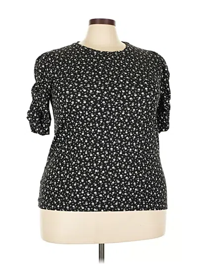 Pre-owned Haptics Short Sleeve Blouse In Black