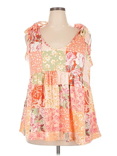 Pre-owned Haptics Sleeveless Blouse In Orange