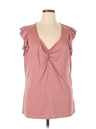 Pre-owned Haptics Sleeveless Blouse In Pink