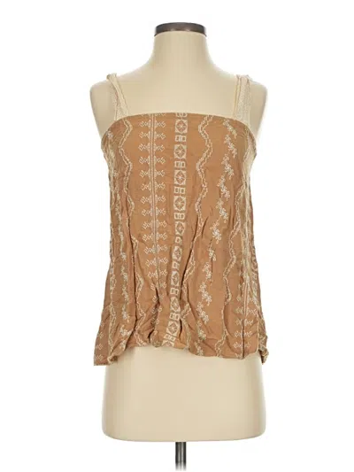Pre-owned Haptics Sleeveless Blouse In Tan