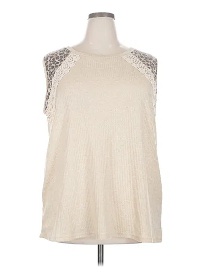 Pre-owned Haptics Sleeveless Top Ivory Halter Neckline Tops