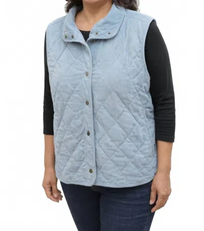 Haptics Soft Corduroy Vest In Winter Blue