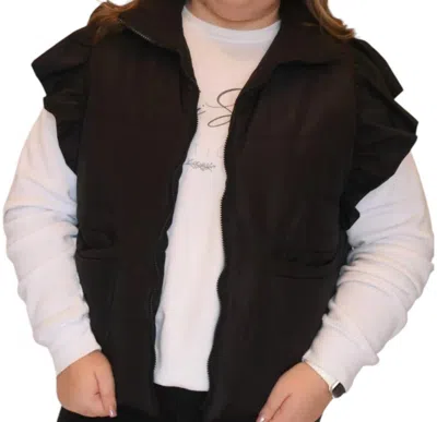 Haptics The Perfect Puffer Vest - Plus In Black