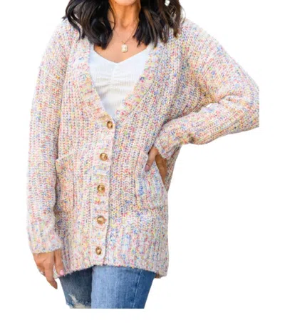 Haptics True Feelings Thread Cardigan In Beige