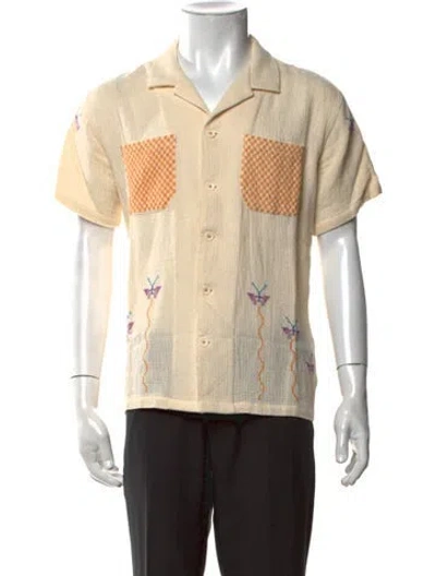 Pre-owned Harago Graphic Print Short Sleeve Shirt In Neutrals
