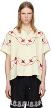 Harago Off-white Dainty Embroidered Shirt In Off White