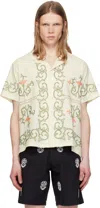 Harago Off-white Embroidered Flower Shirt In Off White