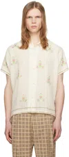 Harago Off-white Embroidered Shirt In Off White