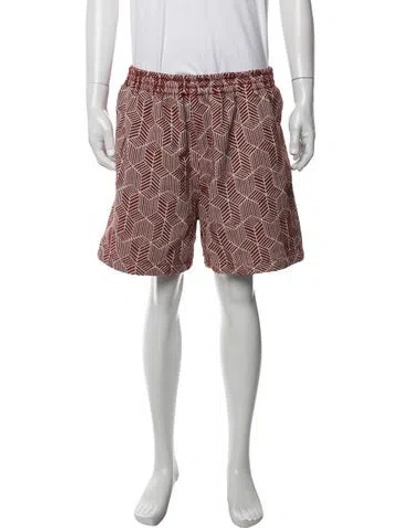 Pre-owned Harago Patterned Shorts In Red