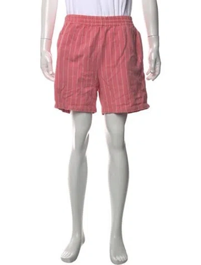 Pre-owned Harago Striped Jogger Shorts In Pink