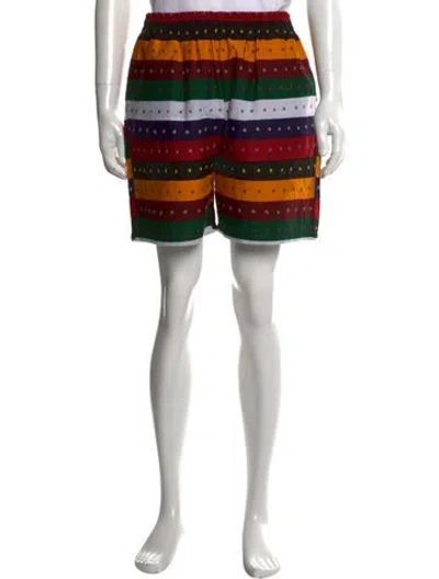Pre-owned Harago Striped Shorts In Red
