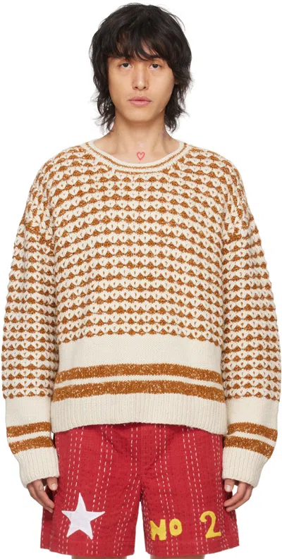 Harago Tan Dropped Shoulder Sweater In Beige