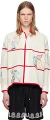 Harago Whimsy Embroidered Shirt In White