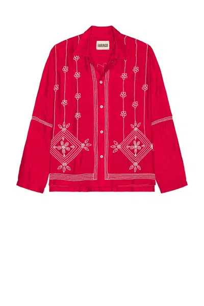 HARAGO WHITE BEADWORK SHIRT