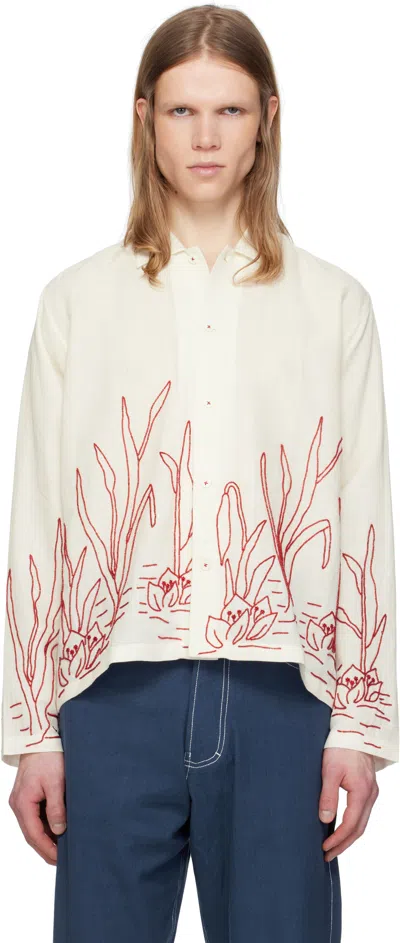 Harago White Pond Beadwork Shirt