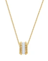Harakh Diamond Baguette Beaded Pendant Necklace In 18k Yellow Gold, 0.35 Ct. T. W., 16-20 In Gold