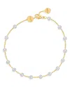 Harakh Diamond Bezel Station Bracelet In 18k Yellow Gold, 0.50 Ct. T. W. In Gold/white