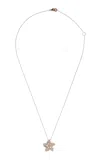 Harakh Frangipani 18k Rose Gold Diamond Necklace In White