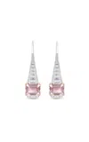 Harakh Sunlight Eiffel Obelisk 18k Gold Morganite Earrings In White