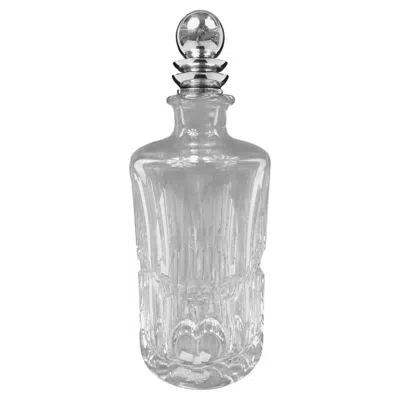 Pre-owned Harald Nielsen Georg Jensen Pyramid Sterling Silver & Baccarat Crystal Decanter