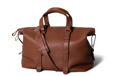 Harber London Brown Leather Shopper Bag - Chestnut