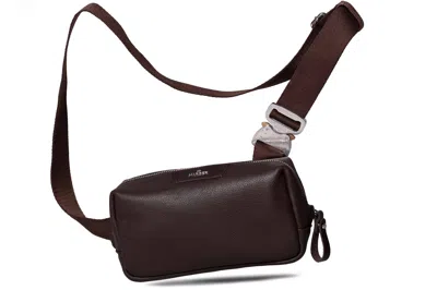Harber London Men's Brown Leather Crossbody Bag - Caoba