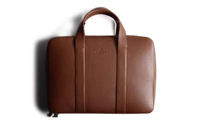 Harber London Men's Laptop Briefcase - Deep Brown