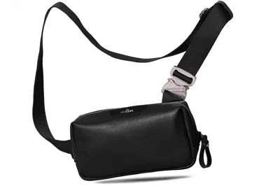 Harber London Men's Leather Crossbody Bag - Black
