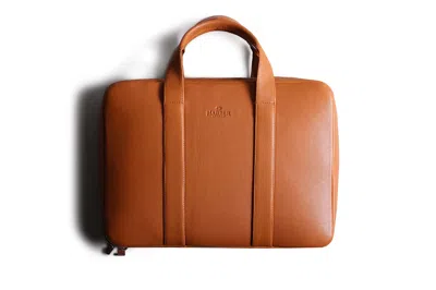 Harber London Men's Orange Laptop Briefcase - Tan In Brown