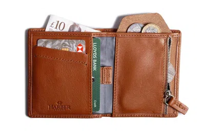 Harber London Women's Leather Bifold Zip Wallet With Rfid Protection - Black