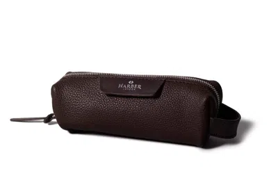 Harber London Women's Neutrals Leather Pencil Case - Caoba In Black