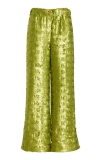 Harbison Apollo Sequined Wide-leg Pants In Green