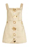 Harbison Exclusive Quantum Metallic Embellished Mini Dress In Gold