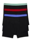 Harbor Bay By Dxl Big & Tall 3-pk Boxer Briefs In Black