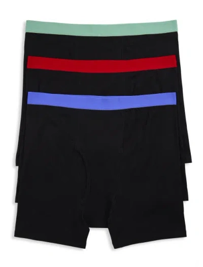 Harbor Bay By Dxl Big & Tall 3-pk Boxer Briefs In Black