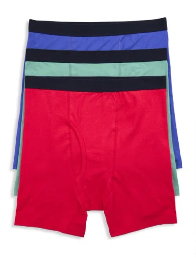 Harbor Bay By Dxl Big & Tall 3-pk Boxer Briefs In Watermelon